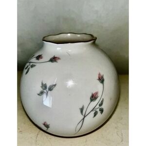 Lenox Rose Manor Globe Vase Hand Decorated with 24k Gold USA Fine China